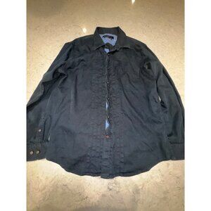 Men's Black Nat Nast Luxury Originals American Fit Button Down Shirt - Large